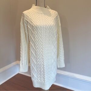 Wishlist Ivory Cable Knit Sweater dress - Size S/M